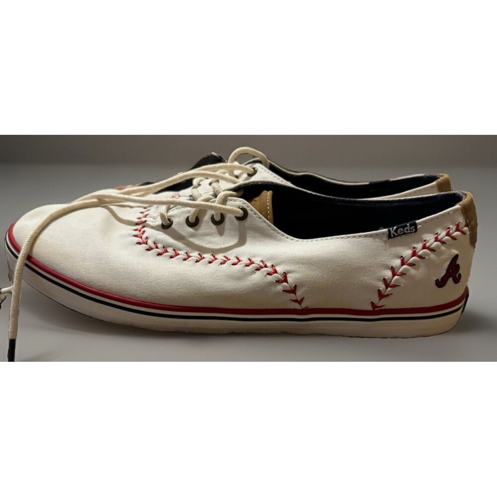 Great Cond! Keds Champion MLB Pennant Atlanta Braves Baseball Sneakers Women 11